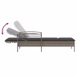 VidaXL 368301 chaise d'extérieur Linge Siège rembourré Polyuréthane, Acier Gris - Vue supplémentaire 7