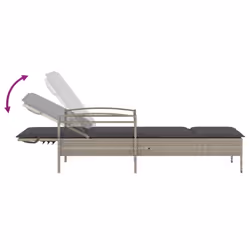 VidaXL 368304 chaise d'extérieur Linge Siège rembourré Polyuréthane, Acier Gris - Vue supplémentaire 7