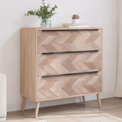 Cette élégante commode, dotée d'un motif en arête de poisson, est destinée à être un excellent supplément à votre maison. Mat ...