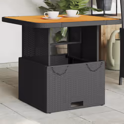 VidaXL 368269 table de jardin Noir, Marron