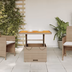 VidaXL 368271 table de jardin Beige, Marron