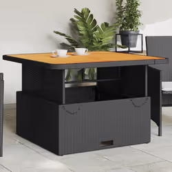 VidaXL 368272 table de jardin Noir, Marron