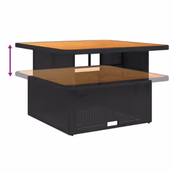 VidaXL 368272 table de jardin Noir, Marron - Vue supplémentaire 4