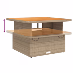 VidaXL 368274 table de jardin Beige, Marron - Vue supplémentaire 4