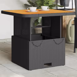 VidaXL 368275 table de jardin Noir, Marron