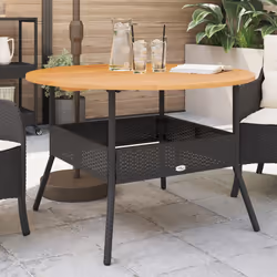 VidaXL 368625 table de jardin Noir