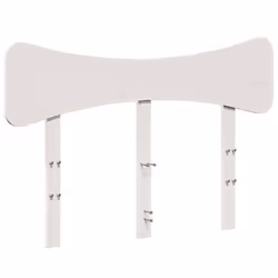 VidaXL 844782, Blanc, Bois de pin, 135 cm, 1405 mm, 81 cm, 35 mm