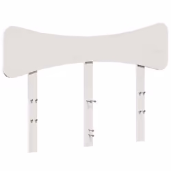 VidaXL 844786, Blanc, Bois de pin, 120 cm, 1255 mm, 81 cm, 35 mm