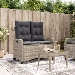 Détendez-vous et profitez de l'extérieur dans cette banc de jardin inclinable confortable ! Matériau durable : la résine tres ...