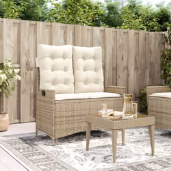Détendez-vous et profitez de l'extérieur dans cette banc de jardin inclinable confortable ! Matériau durable : la résine tres ...