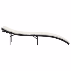 VidaXL 368245 chaise d'extérieur Linge Siège rembourré Polyuréthane, Acier Crème, Blanc - Vue supplémentaire 5