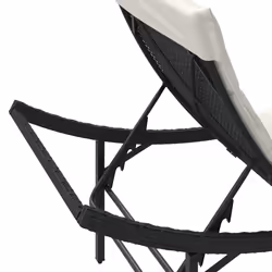 VidaXL 368245 chaise d'extérieur Linge Siège rembourré Polyuréthane, Acier Crème, Blanc - Vue supplémentaire 8
