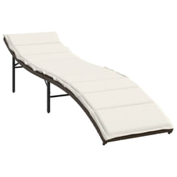 VidaXL 368246 chaise d'extérieur Linge Siège rembourré Polyuréthane, Acier Crème, Blanc
