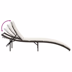 VidaXL 368246 chaise d'extérieur Linge Siège rembourré Polyuréthane, Acier Crème, Blanc - Vue supplémentaire 7