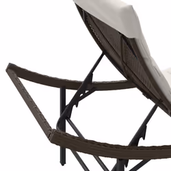 VidaXL 368246 chaise d'extérieur Linge Siège rembourré Polyuréthane, Acier Crème, Blanc - Vue supplémentaire 8