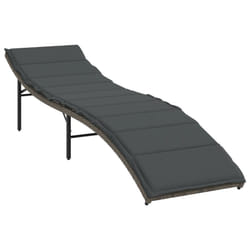 VidaXL 368247 chaise d'extérieur Linge Siège rembourré Polyuréthane, Acier Gris