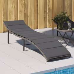 VidaXL 368247 chaise d'extérieur Linge Siège rembourré Polyuréthane, Acier Gris