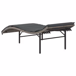 VidaXL 368247 chaise d'extérieur Linge Siège rembourré Polyuréthane, Acier Gris - Vue supplémentaire 6