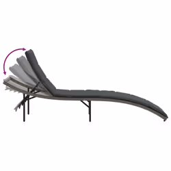 VidaXL 368247 chaise d'extérieur Linge Siège rembourré Polyuréthane, Acier Gris - Vue supplémentaire 7