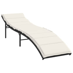 VidaXL 368251 chaise d'extérieur Linge Siège rembourré Polyuréthane, Acier Crème, Blanc