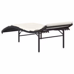 VidaXL 368251 chaise d'extérieur Linge Siège rembourré Polyuréthane, Acier Crème, Blanc - Vue supplémentaire 6