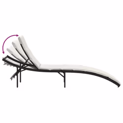 VidaXL 368251 chaise d'extérieur Linge Siège rembourré Polyuréthane, Acier Crème, Blanc - Vue supplémentaire 7