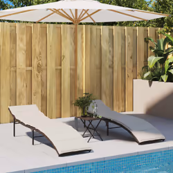 VidaXL 368252 chaise d'extérieur Terrace Siège rembourré Polyuréthane, Acier Crème, Blanc