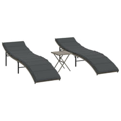 VidaXL 368253 chaise d'extérieur Linge Siège rembourré Polyuréthane, Acier Gris