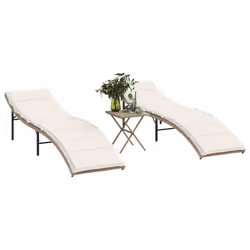 VidaXL 368254 chaise d'extérieur Terrace Siège rembourré Polyuréthane, Acier Crème, Blanc
