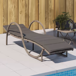 VidaXL 368259 chaise d'extérieur Linge Siège rembourré Polyuréthane, Acier Gris