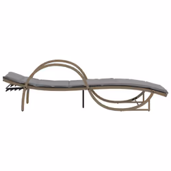VidaXL 368261 chaise d'extérieur Linge Siège rembourré Polyuréthane, Acier Gris - Vue supplémentaire 5