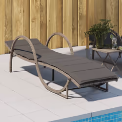 VidaXL 368265 chaise d'extérieur Linge Siège rembourré Polyuréthane, Acier Gris