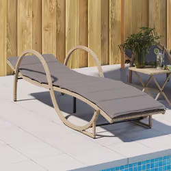 VidaXL 368267 chaise d'extérieur Terrace Siège rembourré Polyuréthane, Acier Gris