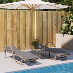 VidaXL 368267 chaise d'extérieur Terrace Siège rembourré Polyuréthane, Acier Gris