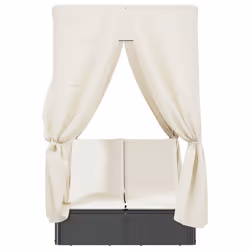 VidaXL 368072 chaise d'extérieur Linge Siège rembourré Polyuréthane, Acier Crème, Blanc - Vue supplémentaire 4