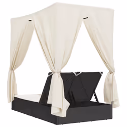 VidaXL 368072 chaise d'extérieur Linge Siège rembourré Polyuréthane, Acier Crème, Blanc - Vue supplémentaire 6