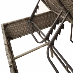 VidaXL 368074 chaise d'extérieur Linge Siège rembourré Polyuréthane, Acier Gris - Vue supplémentaire 8