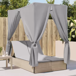 Détendez-vous et profitez du plein air sur cette confortable chaise longue double ! Matériau durable : la résine tressée, éga ...