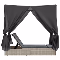VidaXL 368077 chaise d'extérieur Linge Siège rembourré Polyuréthane, Acier Gris - Vue supplémentaire 5