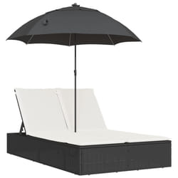 VidaXL 368081 chaise d'extérieur Linge Siège rembourré Polyuréthane, Acier Crème, Blanc