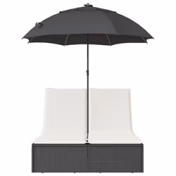VidaXL 368081 chaise d'extérieur Linge Siège rembourré Polyuréthane, Acier Crème, Blanc - Vue supplémentaire 4