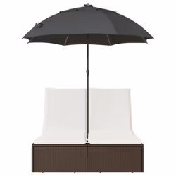 VidaXL 368082 chaise d'extérieur Linge Siège rembourré Polyuréthane, Acier Crème, Blanc - Vue supplémentaire 4