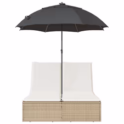 VidaXL 368085 chaise d'extérieur Linge Siège rembourré Polyuréthane, Acier Crème, Blanc - Vue supplémentaire 4