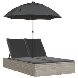 VidaXL 368086 chaise d'extérieur Linge Siège rembourré Polyuréthane, Acier Gris
