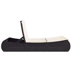 VidaXL 368090 chaise d'extérieur Linge Siège rembourré Polyuréthane, Acier Crème, Blanc - Vue supplémentaire 5