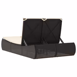 VidaXL 368090 chaise d'extérieur Linge Siège rembourré Polyuréthane, Acier Crème, Blanc - Vue supplémentaire 6