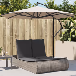 VidaXL 368092 chaise d'extérieur Linge Siège rembourré Polyuréthane, Acier Gris