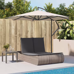 VidaXL 368092 chaise d'extérieur Linge Siège rembourré Polyuréthane, Acier Gris