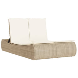 VidaXL 368094 chaise d'extérieur Linge Siège rembourré Polyuréthane, Acier Crème, Blanc