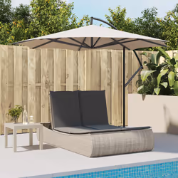 VidaXL 368095 chaise d'extérieur Linge Siège rembourré Polyuréthane, Acier Gris